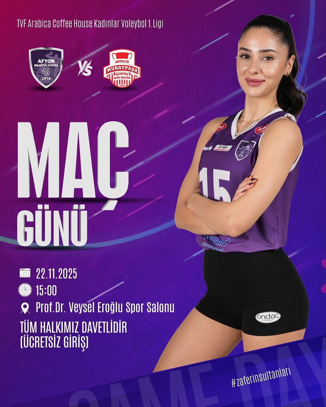 Afyon Belediye Yüntaş Voleybol - Muratpaşa Belediye Spor Maçı