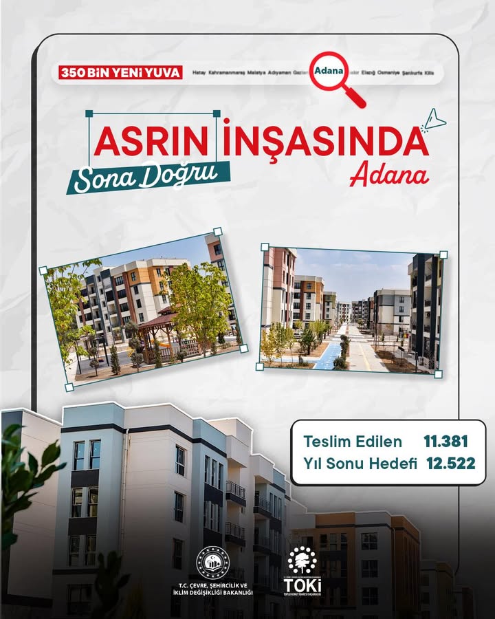 Adana'da Konut ve İş Yeri İnşaatında Sonaa Doğru