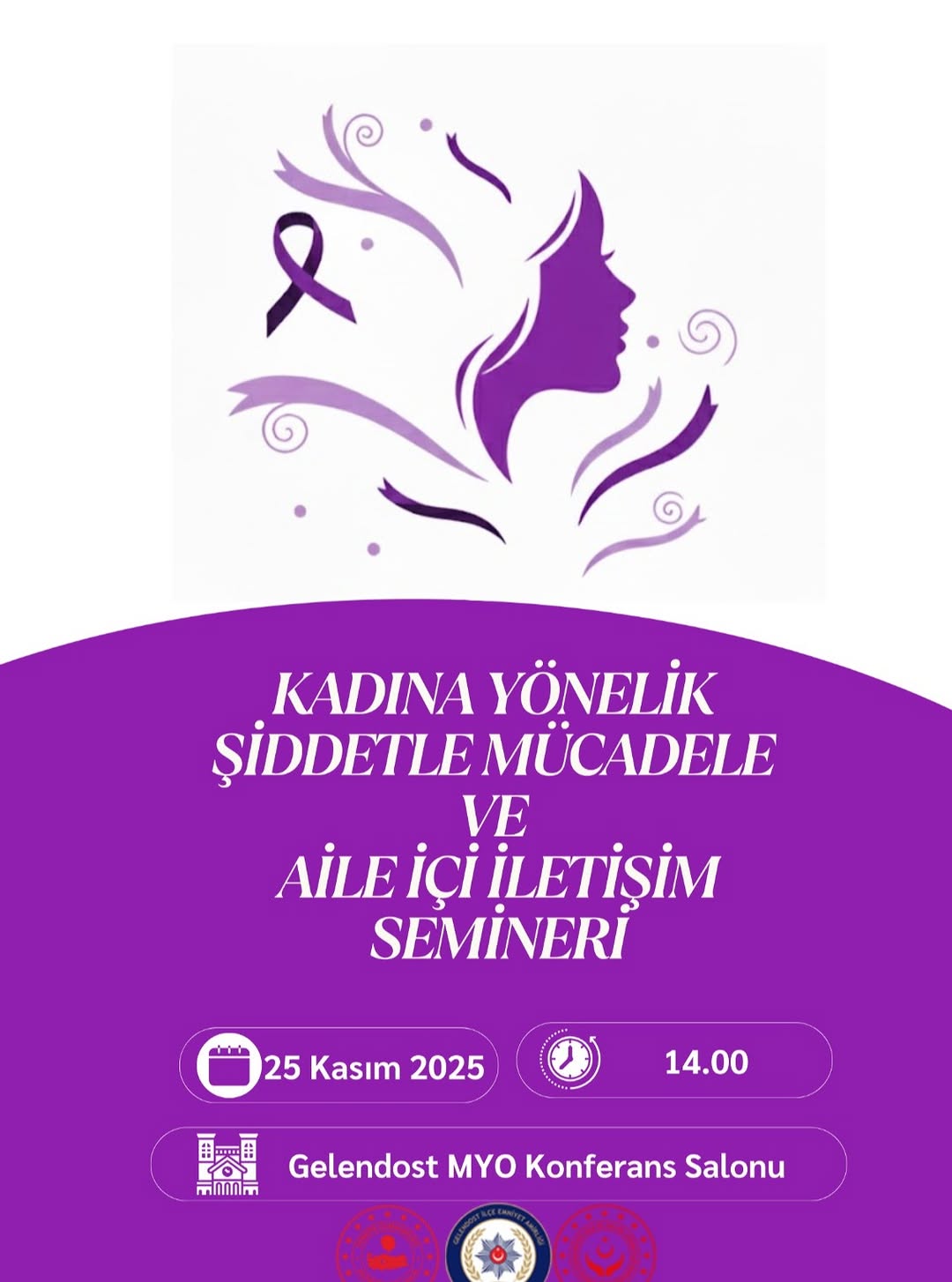 25 Kasım Dünya Kadına Yönelik Şiddete Karşı Uluslararası Mücadele Günü Eğitimi Meslek Yüksekokulumuzda!