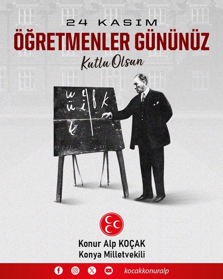 Yetiştirdikleri nesillerle Türk Asrı’nın inşasına hizmet eden kıymetli öğretmenlerimizin “24 Kasım...