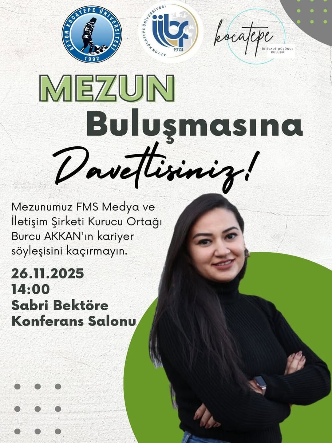 Afyon Kocatepe Üniversitesi'nde Bugün: İktisat Bölümü Mezun Buluşması