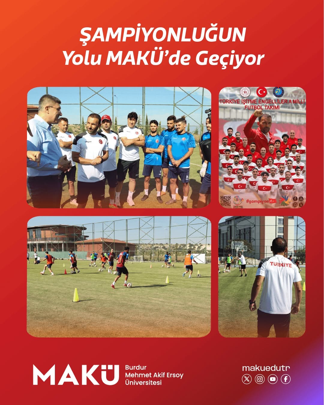 MAKÜ'de Kamp Yapan İşitme Engelliler Futbol Milli Takımı Olimpiyat Şampiyonu Oldu