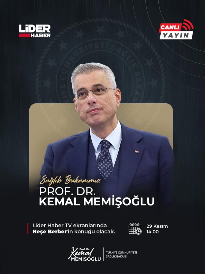 Sağlık Bakanı Prof. Dr. Kemal Memişoğlu Lider Haber TV'de Canlı Yayında