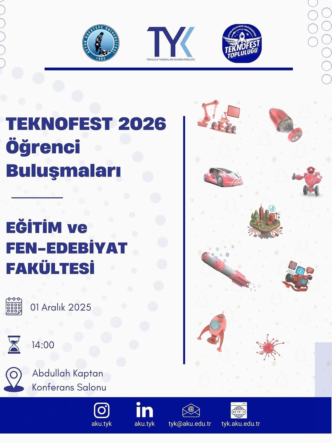 Afyon Kocatepe Üniversitesi Teknofest 2026 Bilgilendirme Toplantısı Düzenliyor