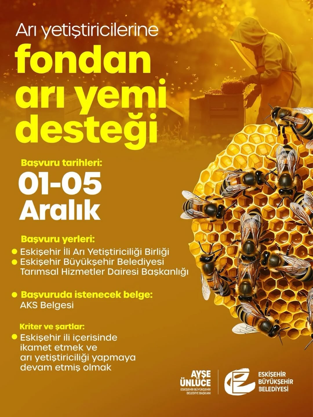 Çifteler Belediyesi Arı Yetiştiricilerine Fondan Arı Yemi Desteği Sağlıyor