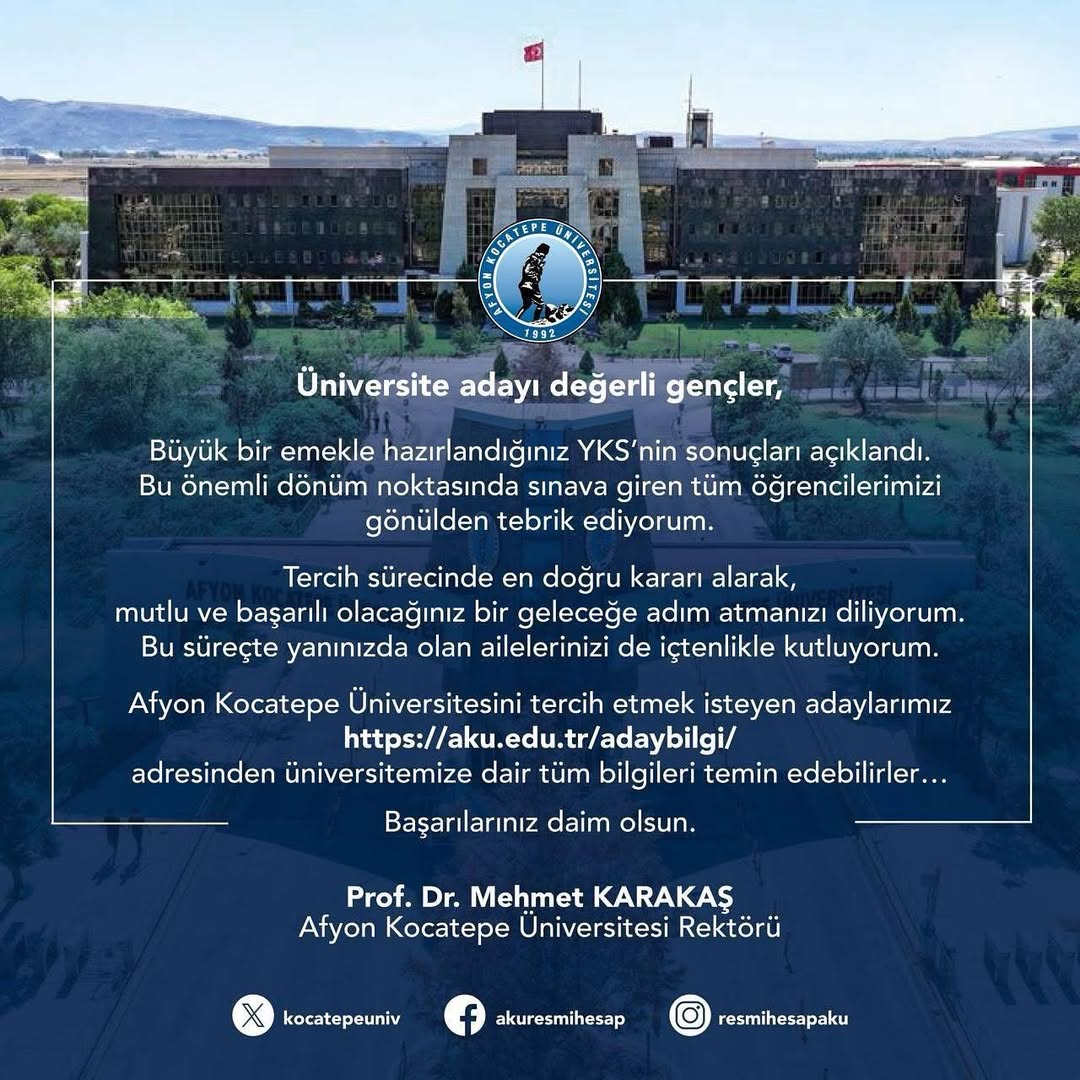 Afyon Kocatepe Üniversitesi'nde Yeni Dönem Başladı