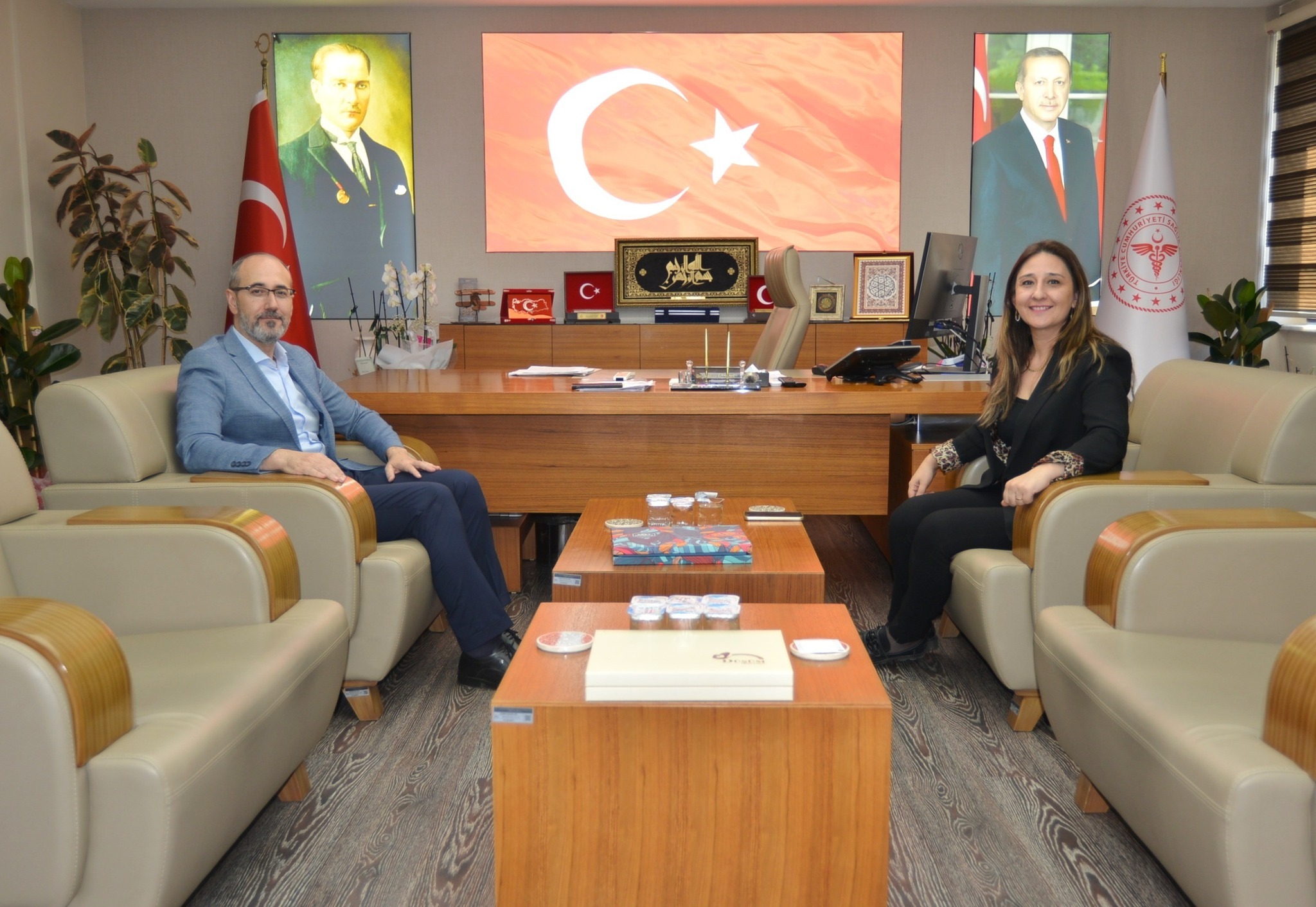 İl Sağlık Müdürü Dr. Hakkı Öztürk, Baro Başkanı Av. İpek Yılmaz Göktürk'ü Ağırladı