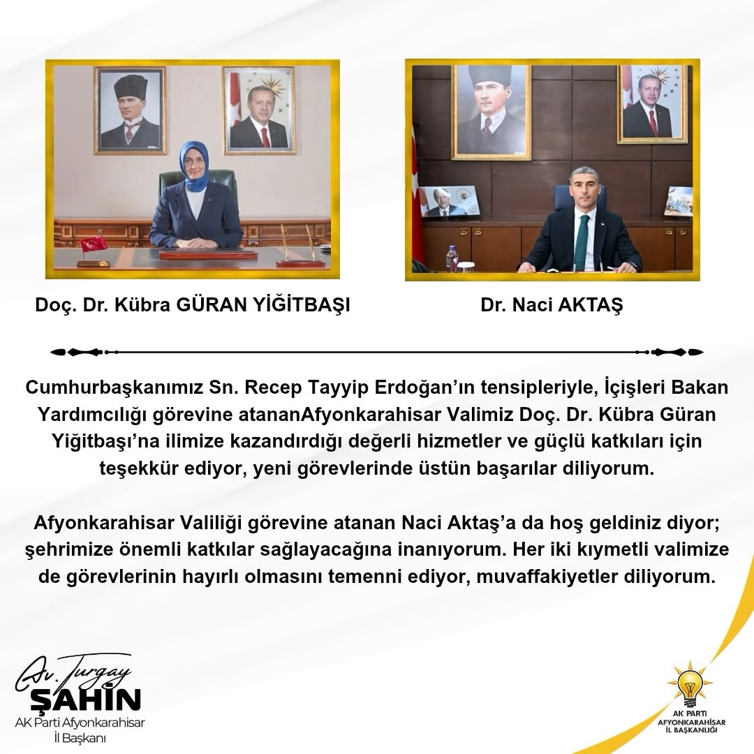 Cumhurbaşkanı Erdoğan'dan İçişleri Bakan Yardımcılığı Ataması