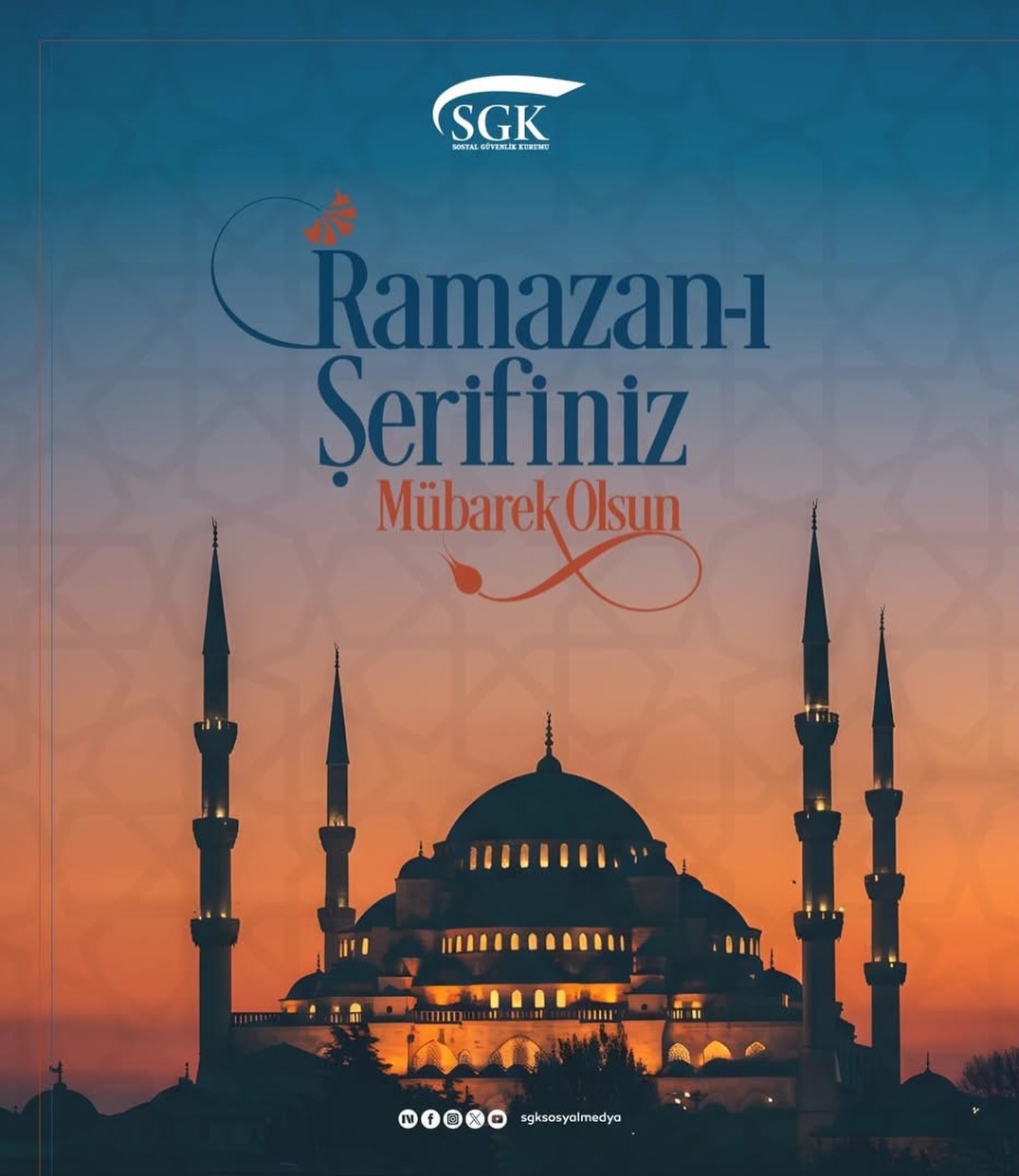 Afyonkarahisar SGK İl Müdürlüğü'nden Mübarek Ramazan Ayı Mesajı