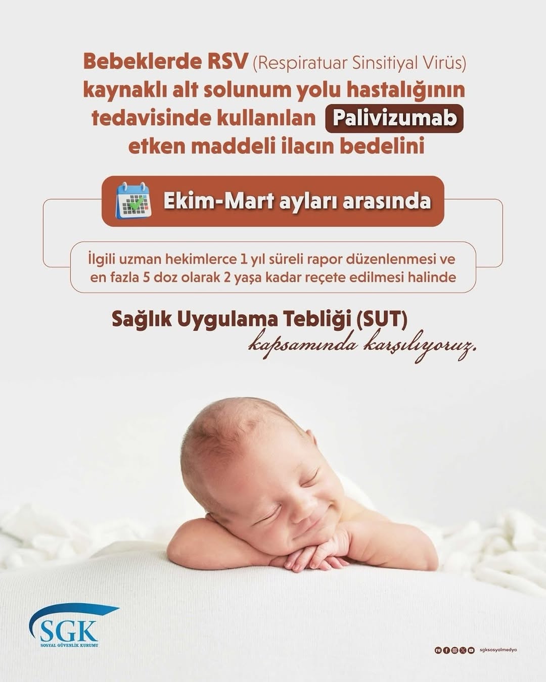 SGK Afyonkarahisar İl Müdürlüğü'nden Bebeklerde RSV Tedavisi Açıklaması