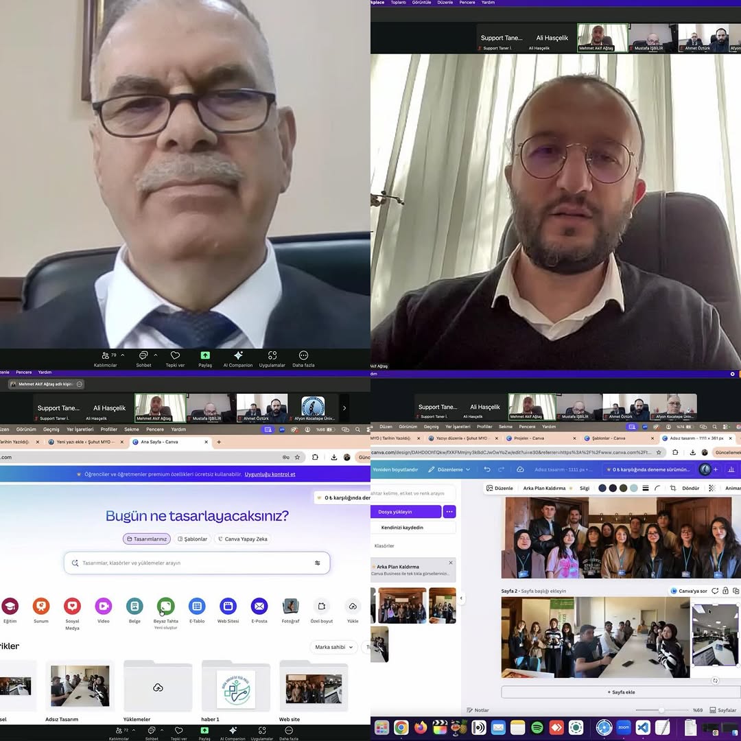Afyon Kocatepe Üniversitesi Web Sayfası Yöneticilerine Canva Eğitimi Verdi