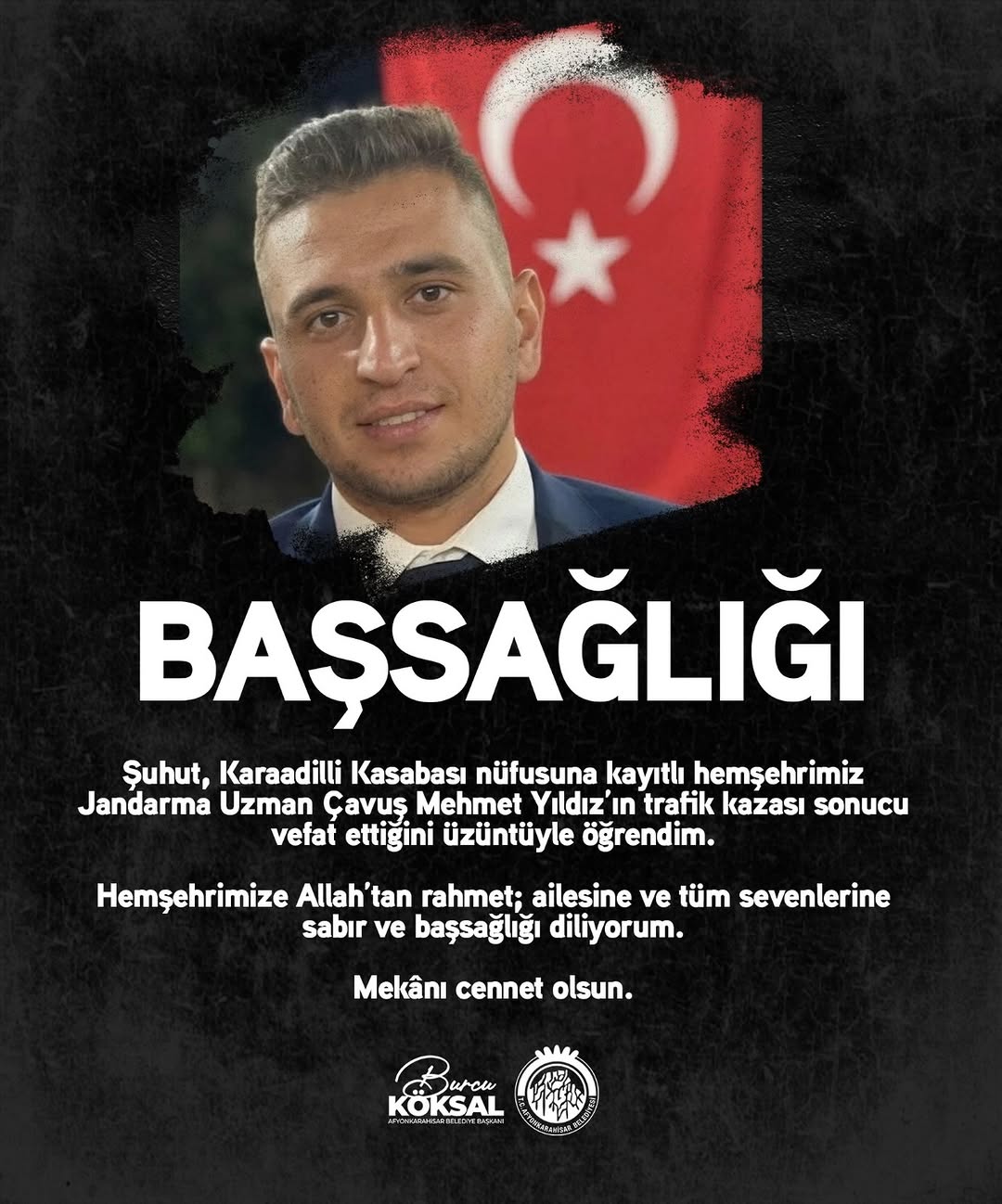 Şuhut'ta Trafik Kazasında Vefat Eden Jandarma Uzman Çavuşun Acı Haberi