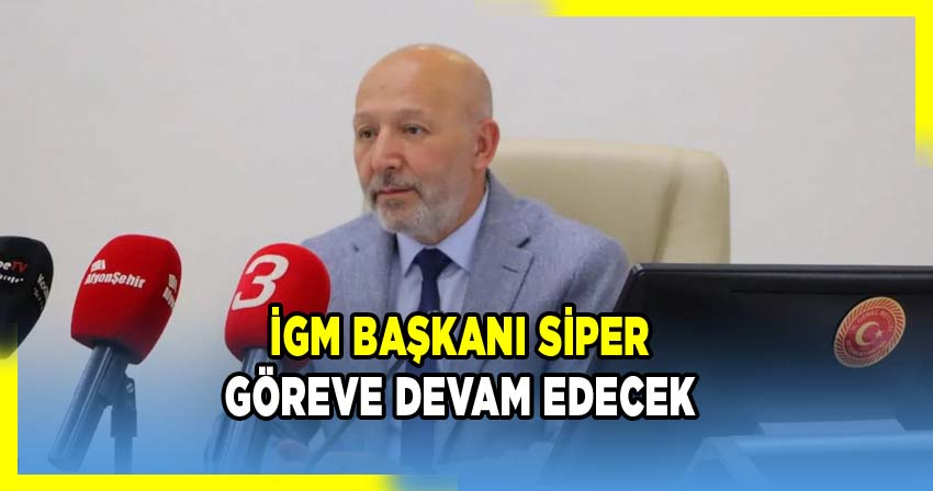 Afyonkarahisar İl Genel Meclisi'nde Mehmet Siper'in Başkanlığının Devam Kararı