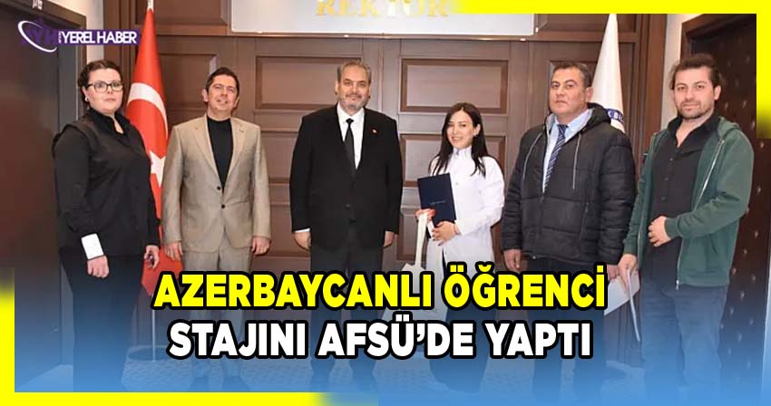 AFSÜ Tıp Fakültesi'nde Halk Sağlığı Stajını Tamamlayan Sabina Mehdizade'ye Sertifika Takdim Edildi