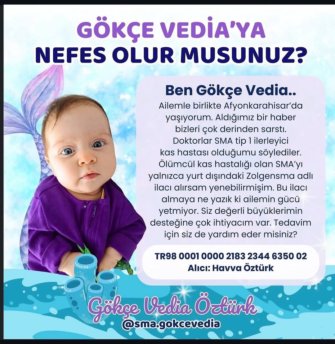 Afyonkarahisar'da SMA Tip 1 Teşhisi Konulan Bebek İçin Yardım Kampanyası