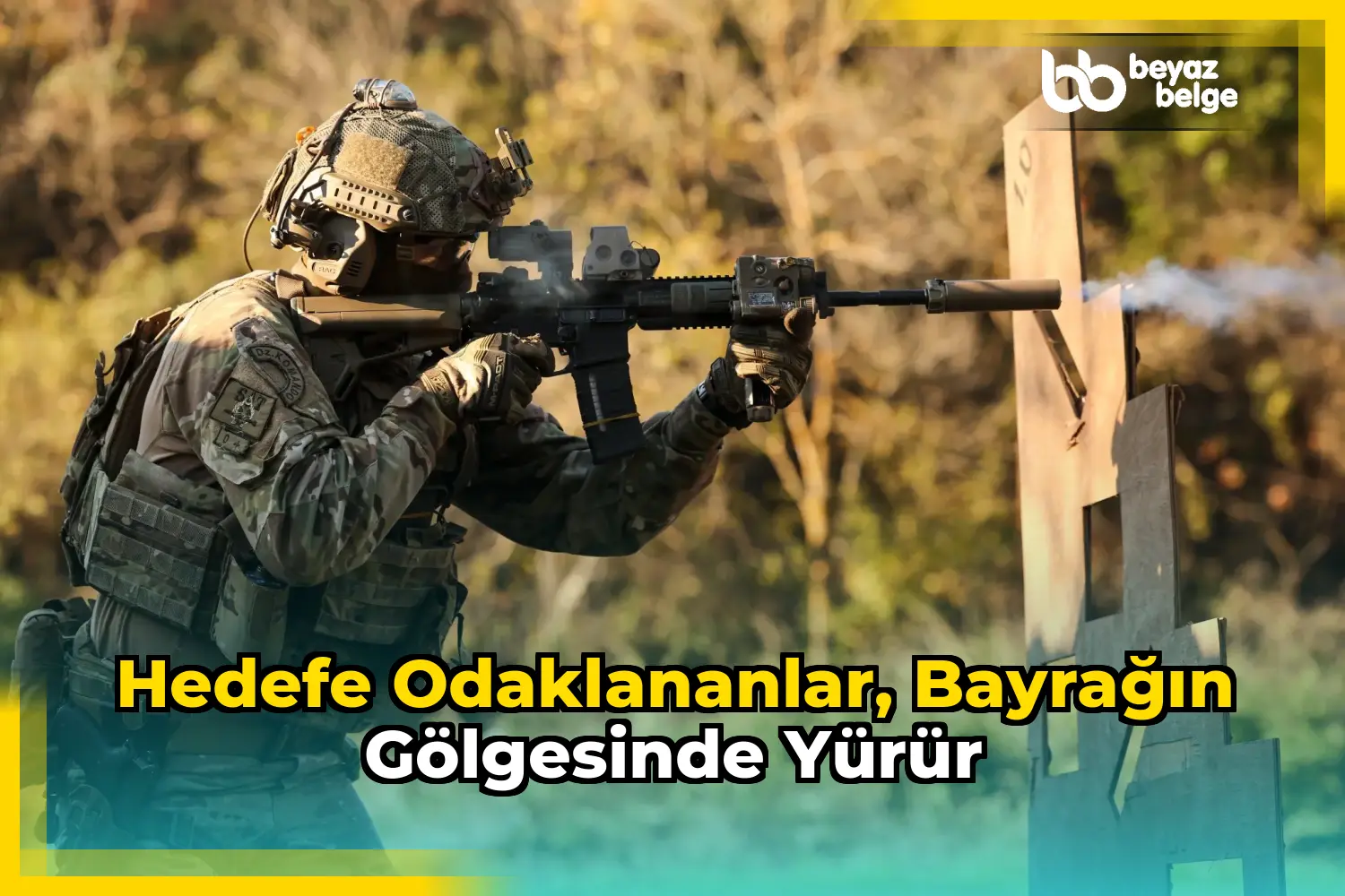 Hedefe odaklananlar, bayrağın gölgesinde yürür