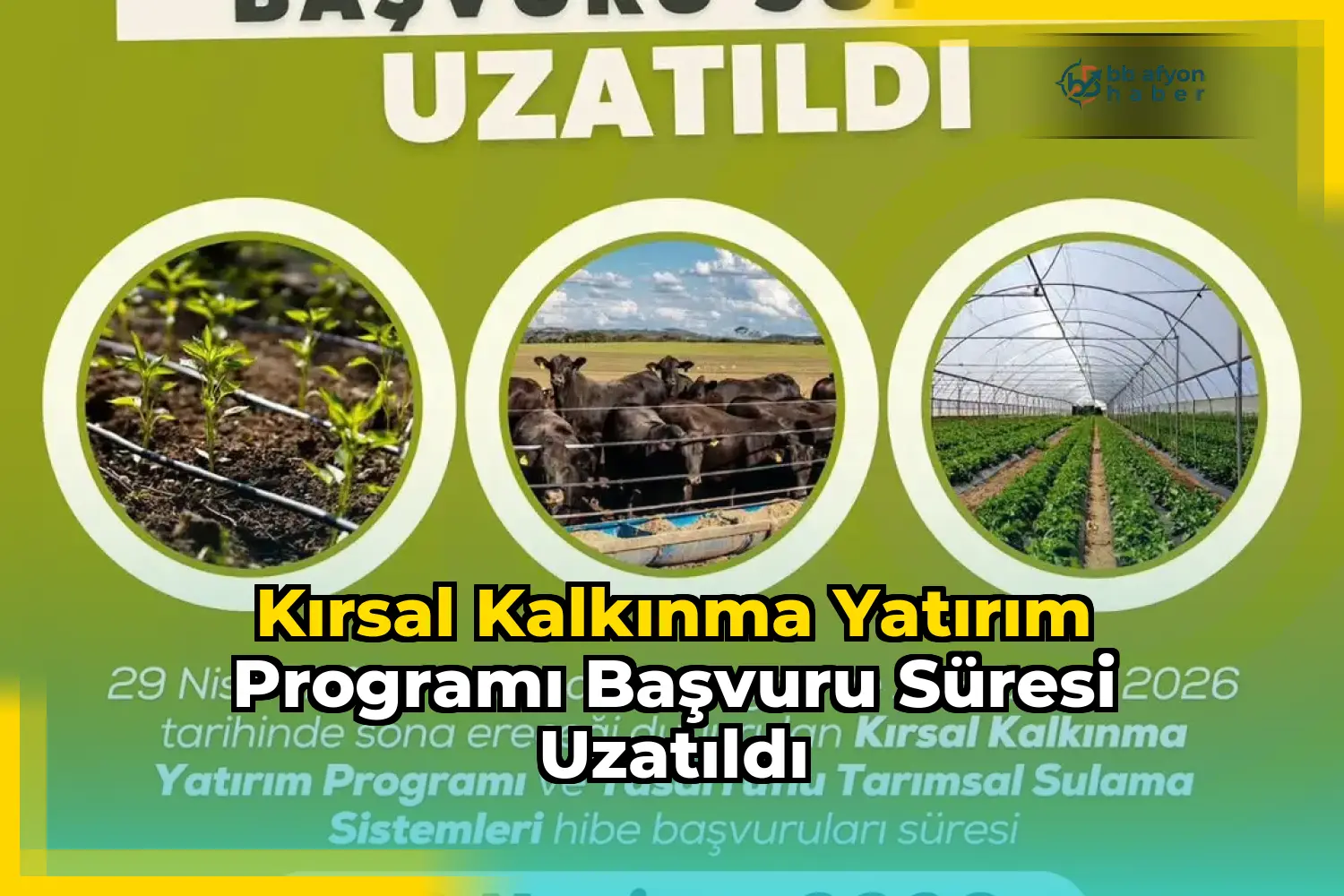 Kırsal Kalkınma Yatırım Programı Başvuru Süresi Uzatıldı