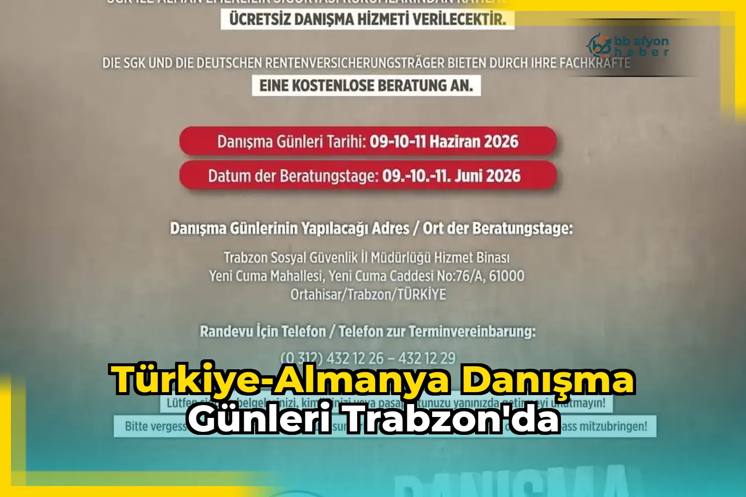 Türkiye-Almanya Danışma Günleri Trabzon'da