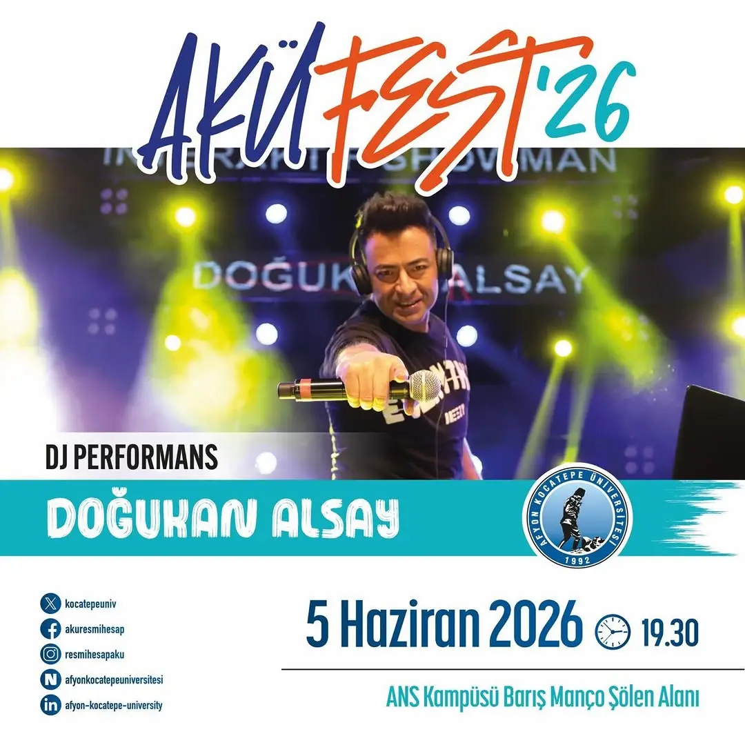 Afyon Kocatepe Üniversitesi'nde Bugün: Doğukan Alsay'ın DJ Performansı