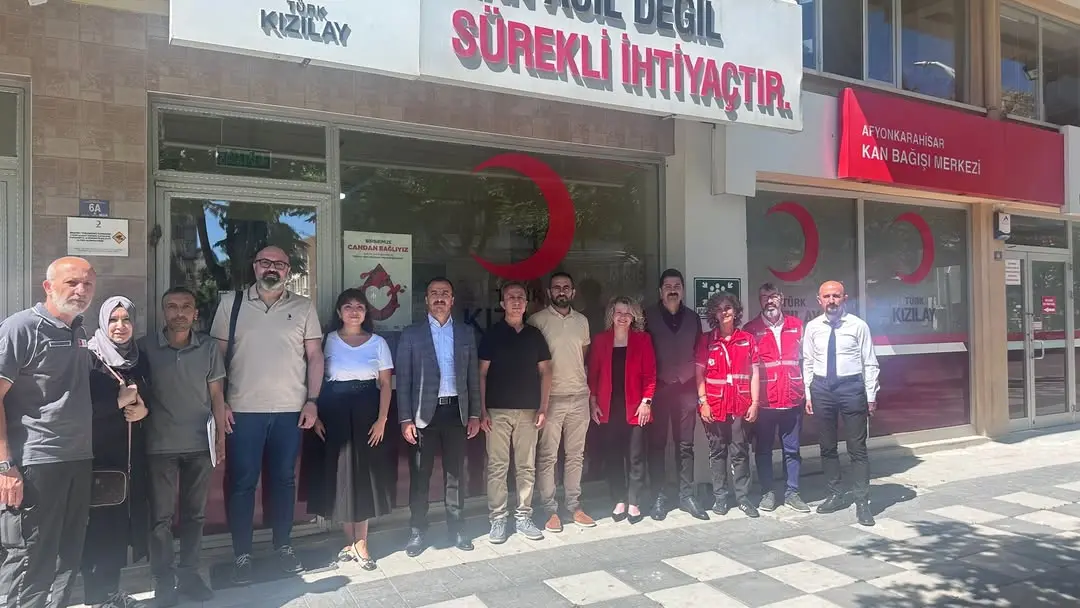 Afyonkarahisar İl Sağlık Müdürlüğü Denetim Birimi Kızılay Şubesini Ziyaret Etti