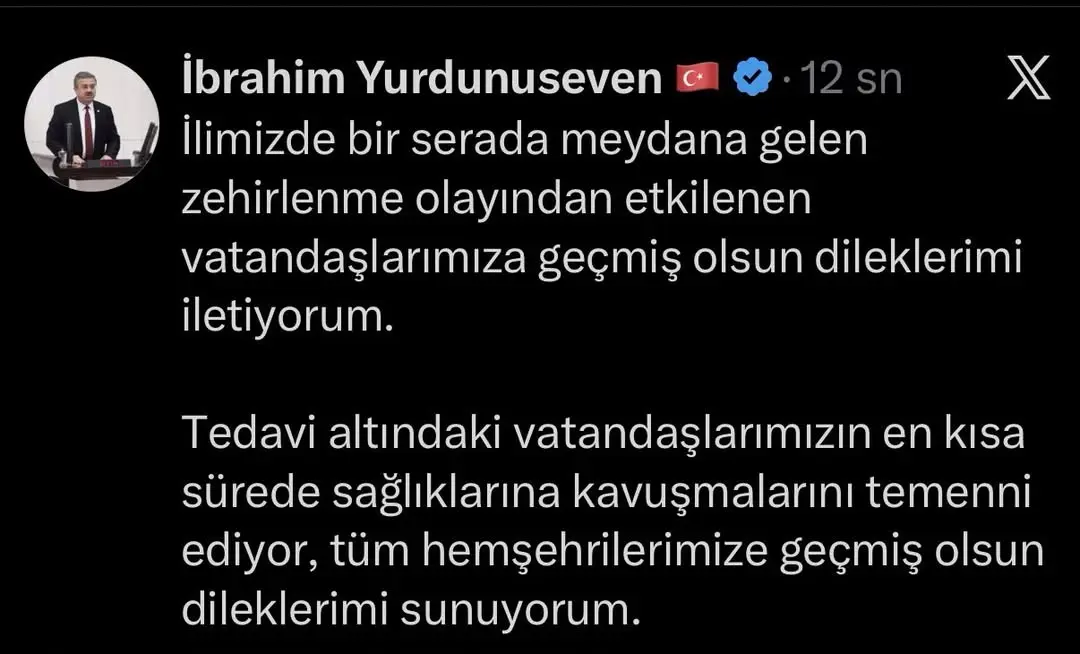 Afyonkarahisar Milletvekili İbrahim Yurdunuseven'den Geçmiş Olsun Mesajı