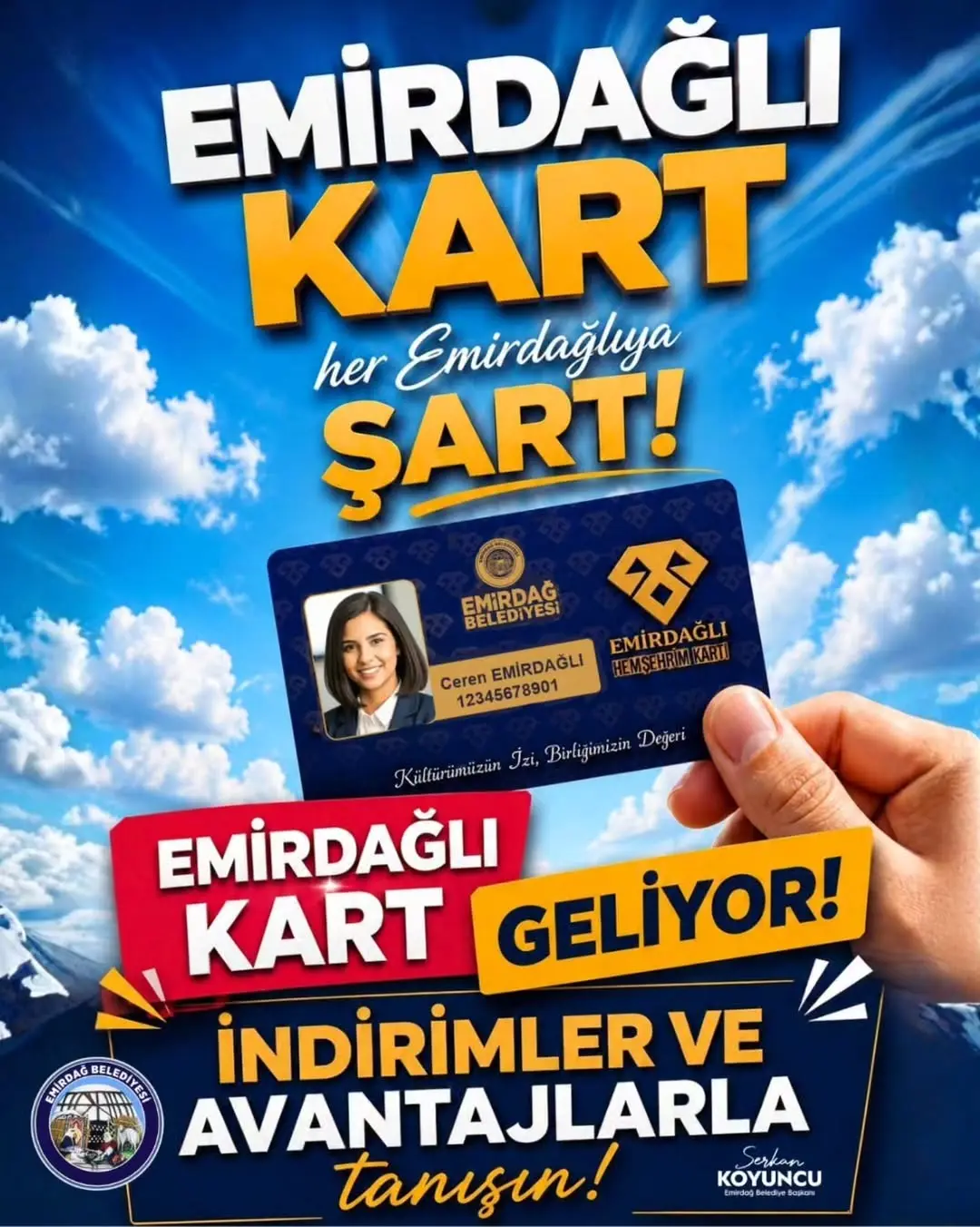 Emirdağlı Hemşehrim Kart: Emirdağ Belediyesi'nden Yeni Hizmet