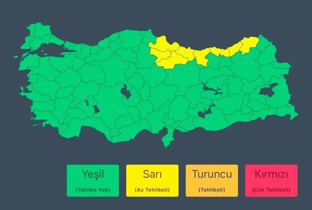 Meteoroloji Genel Müdürlüğü'nden Alınan Son Hava Durumu Raporu