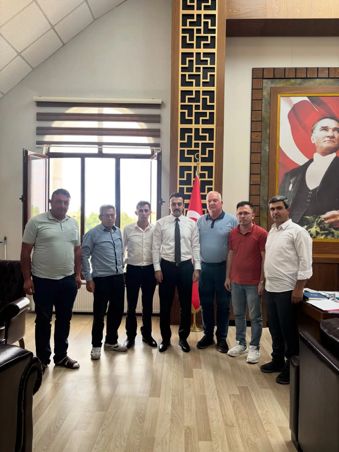 Taşoluk Mahalle Muhtarlarının Kaymakam Bünyamin Miroğlu'na Ziyareti