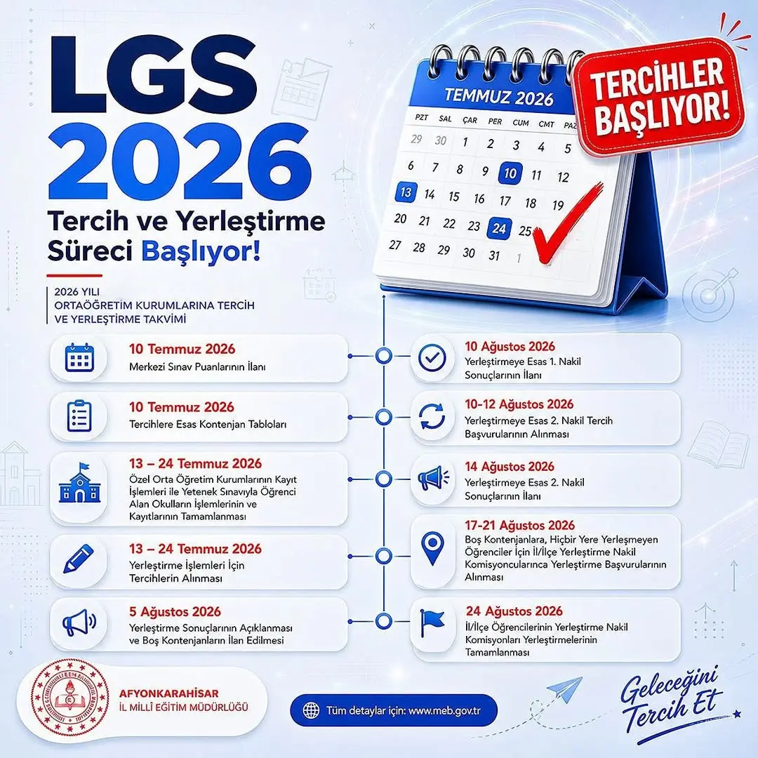 Tercih ve Yerleştirme Süreci Başlıyor!
