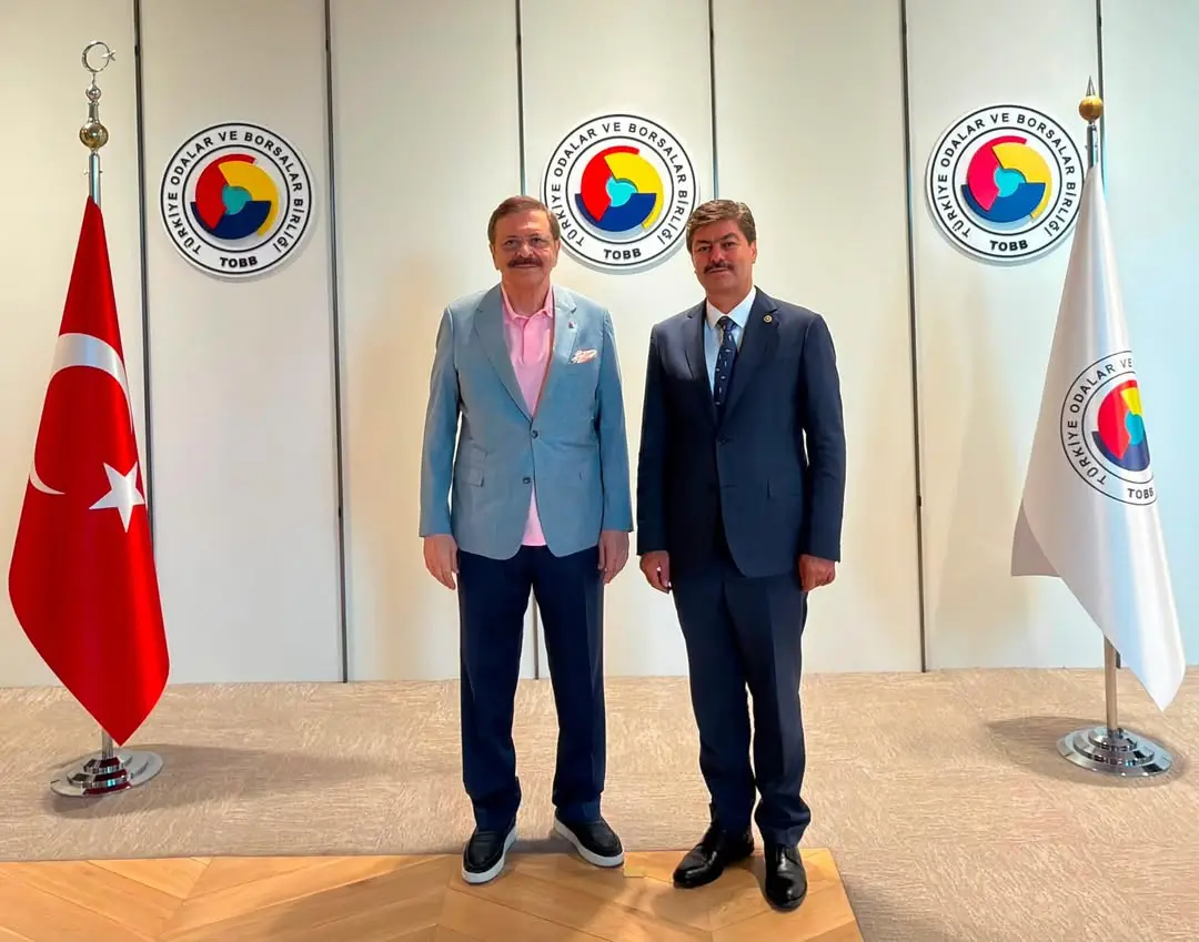TOBB Başkanı Mustafa Rifat Hisarcıklıoğlu, Kırşehir Milletvekili Necmettin Erkan'ı Birliğinde Ağırladı