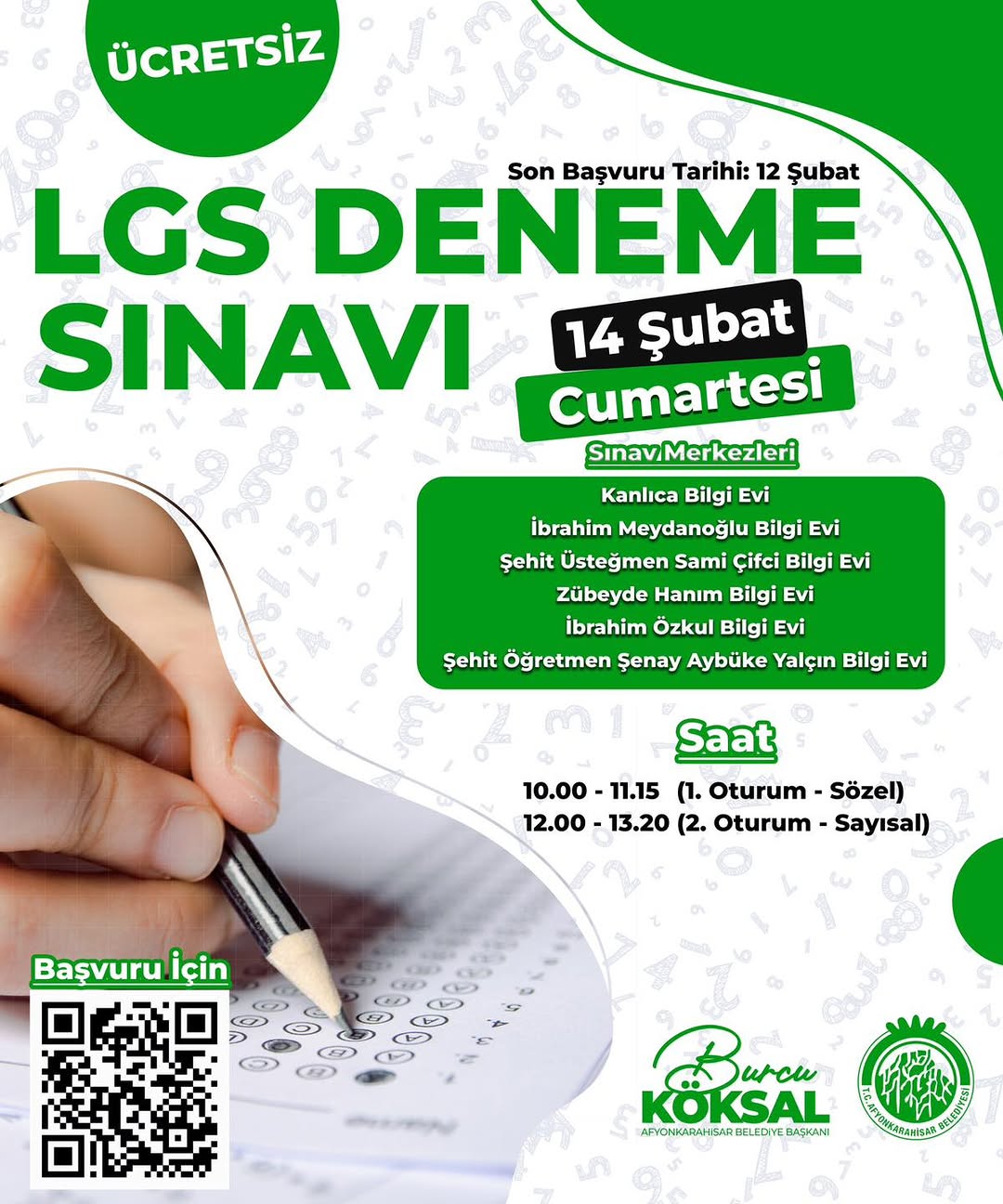 Afyonkarahisar Belediyesi'nden Ücretsiz LGS Deneme Sınavları Duyurusu