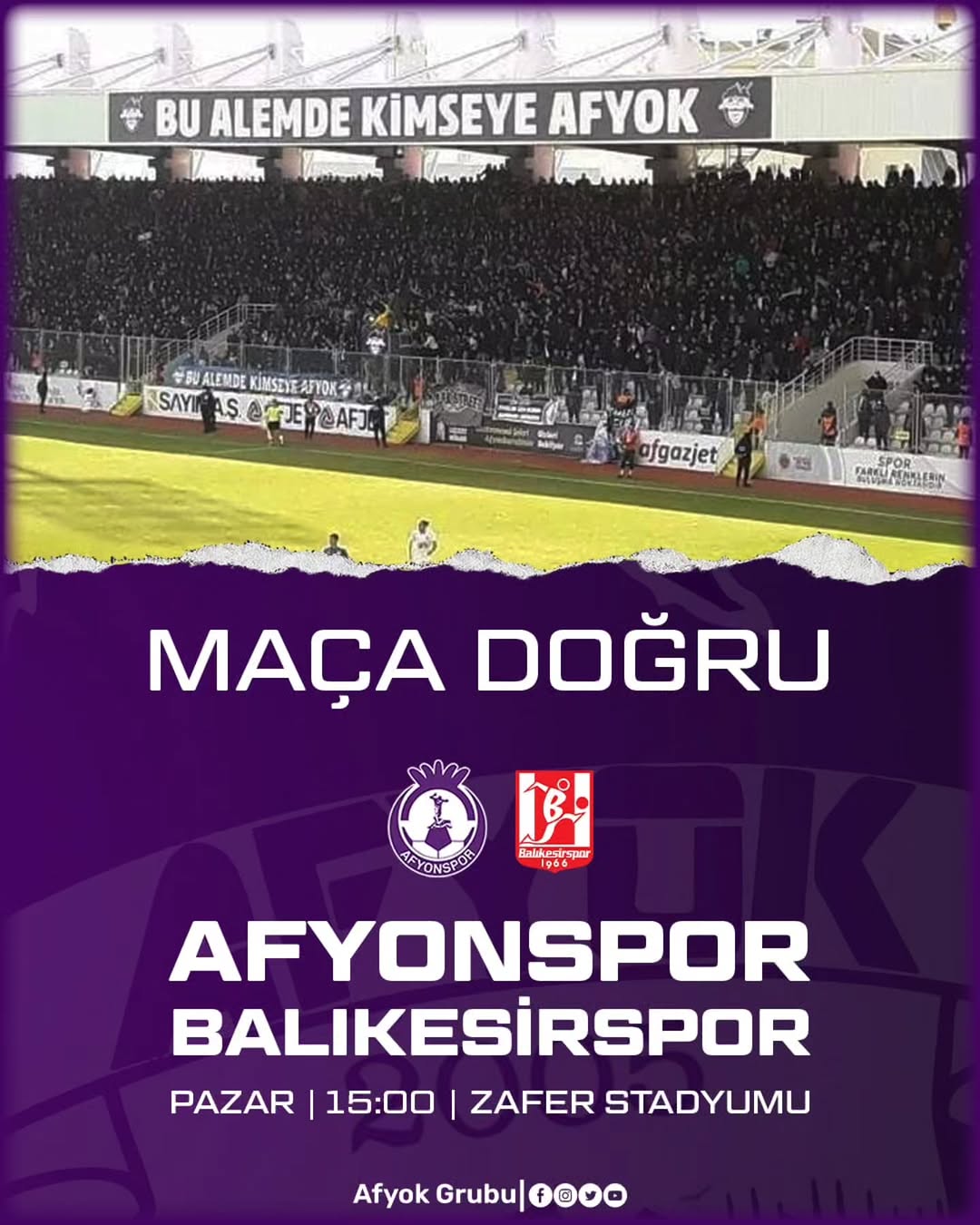 Afyonspor, Balıkesirspor'la Zafer Stadyumu'nda Karşılaşacak