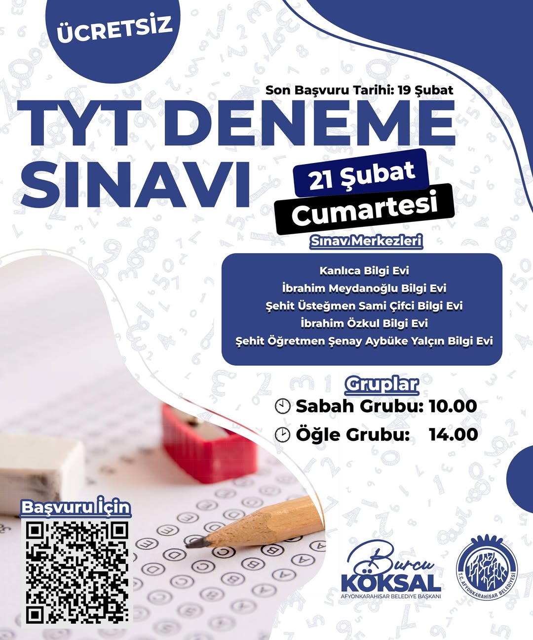 Afyonkarahisar Belediyesi Gençleri TYT Deneme Sınavlarıyla Hazırlıyor