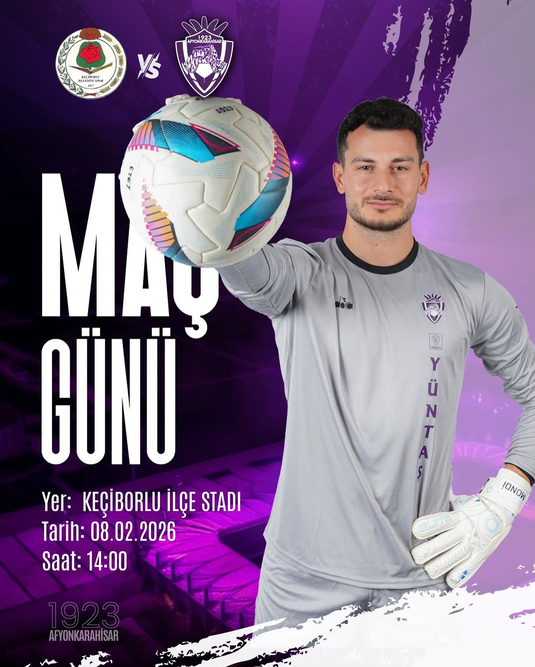 1923 Afyonkarahisar SK Keçiborlu Belediye Spor ile Karşılaşıyor