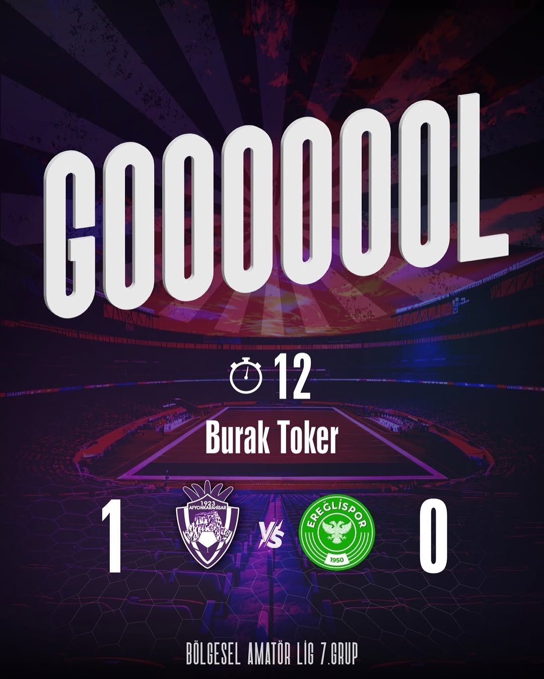 Afyonkarahisar Spor Kulübü Burak Toker İle Gol Sevincini Yaşadı