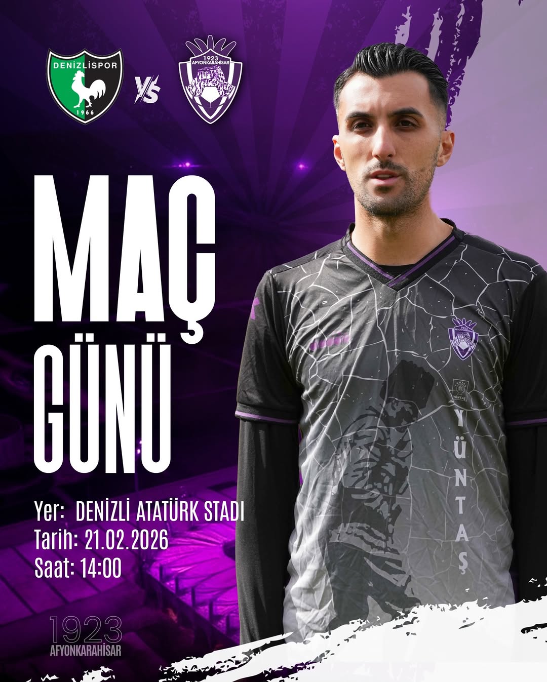 1923 Afyonkarahisar SK Denizlispor ile Bölgesel Amatör Lig Maçına Çıkıyor