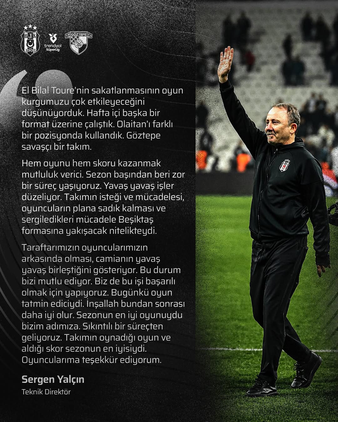 Sergen Yalçın'dan Göztepe Maçı Değerlendirmesi