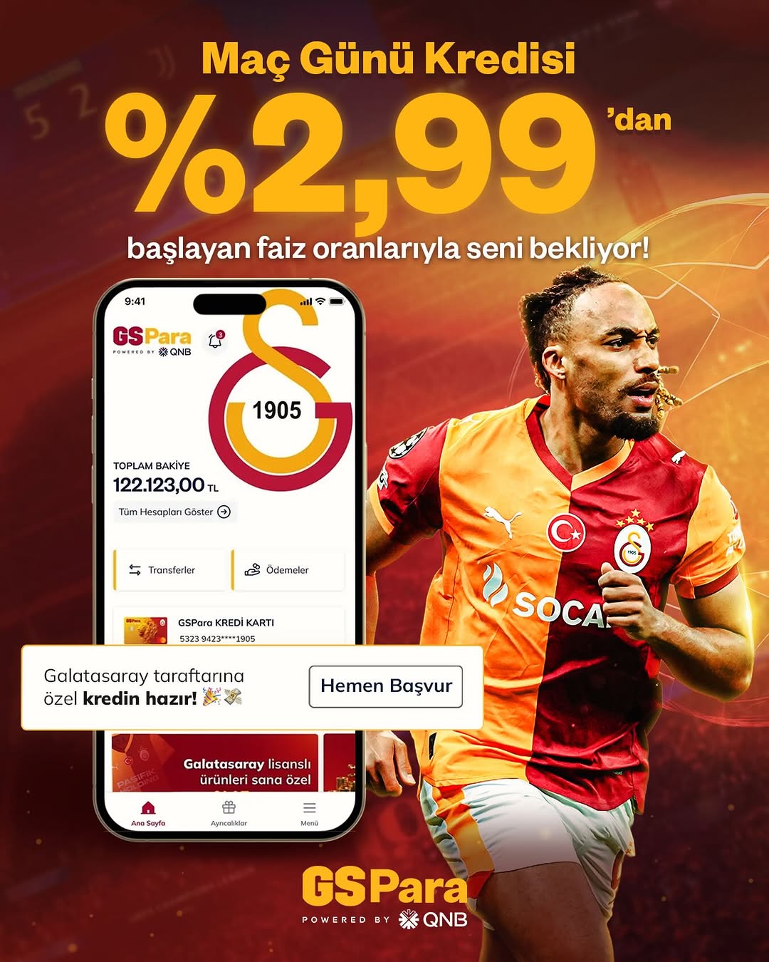 GSPara'dan Şampiyonlar Ligi'ne Özel Maç Günü Kredi Fırsatı!