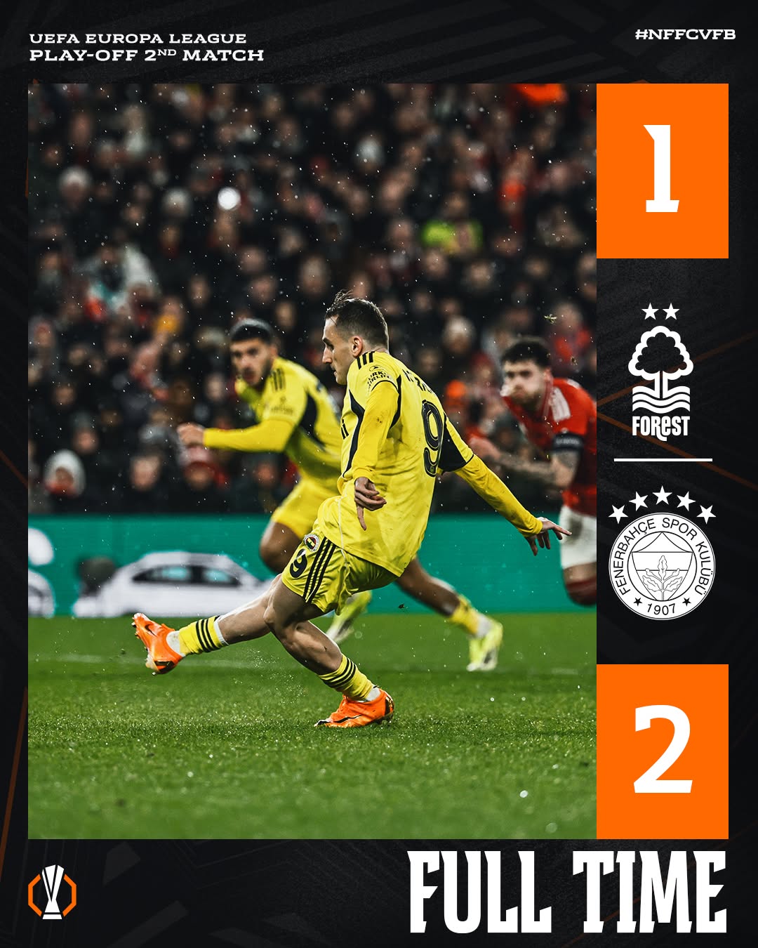 Fenerbahçe, Nottingham Forest'u deplasmanda 2-1 mağlup etti