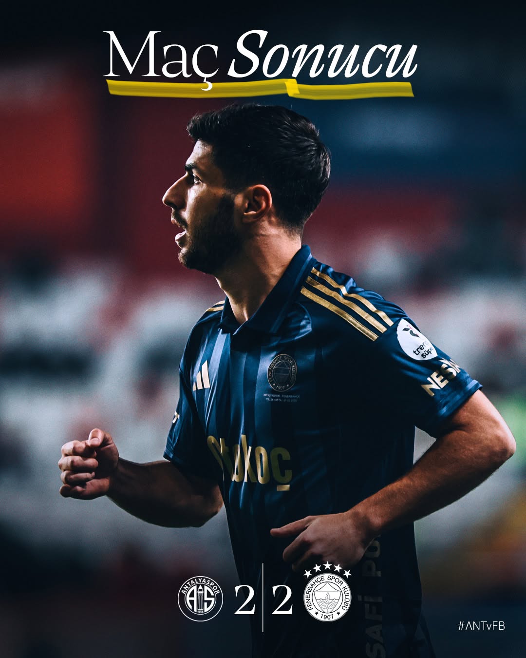 Fenerbahçe Beraberlikle Ayrıldı: H. Antalyaspor 2-2 Fenerbahçe