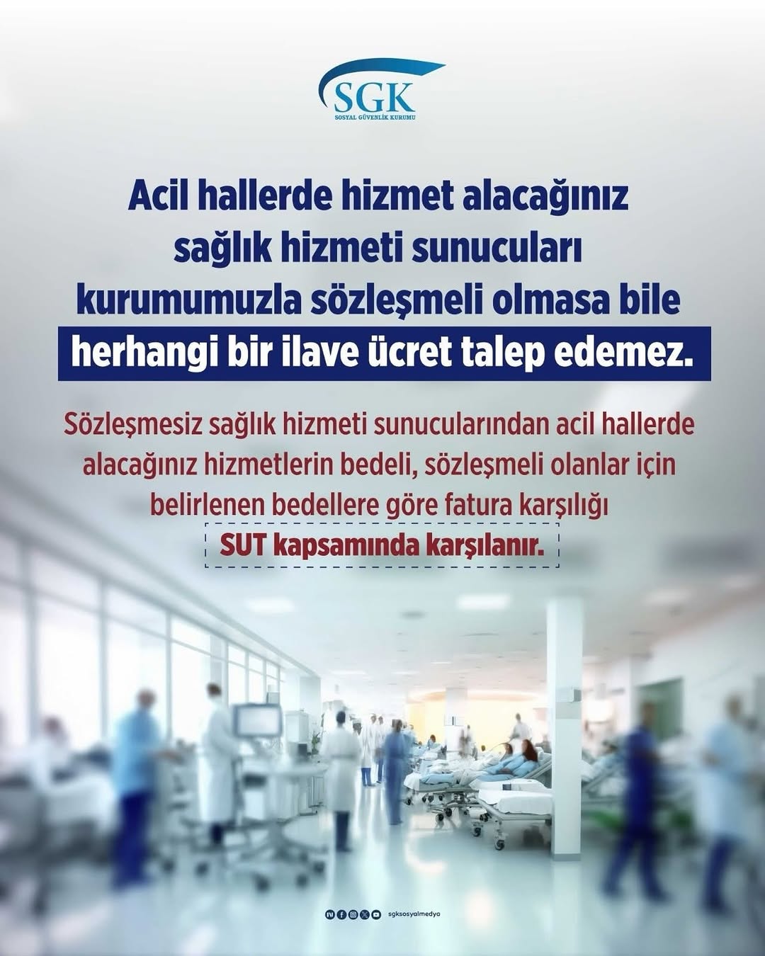 Afyonkarahisar Sgk İl Müdürlüğü'nden Önemli Açıklama: Acil Durumlarda İlave Ücret Talep Edilemeyecek