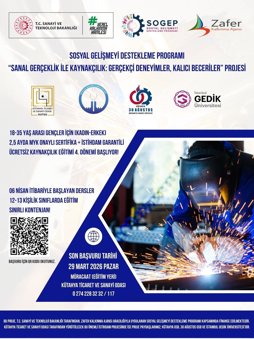 İstihdam Garantili Ücretsiz Kaynakçılık Eğitimi – 4. Dönem Başlıyor!