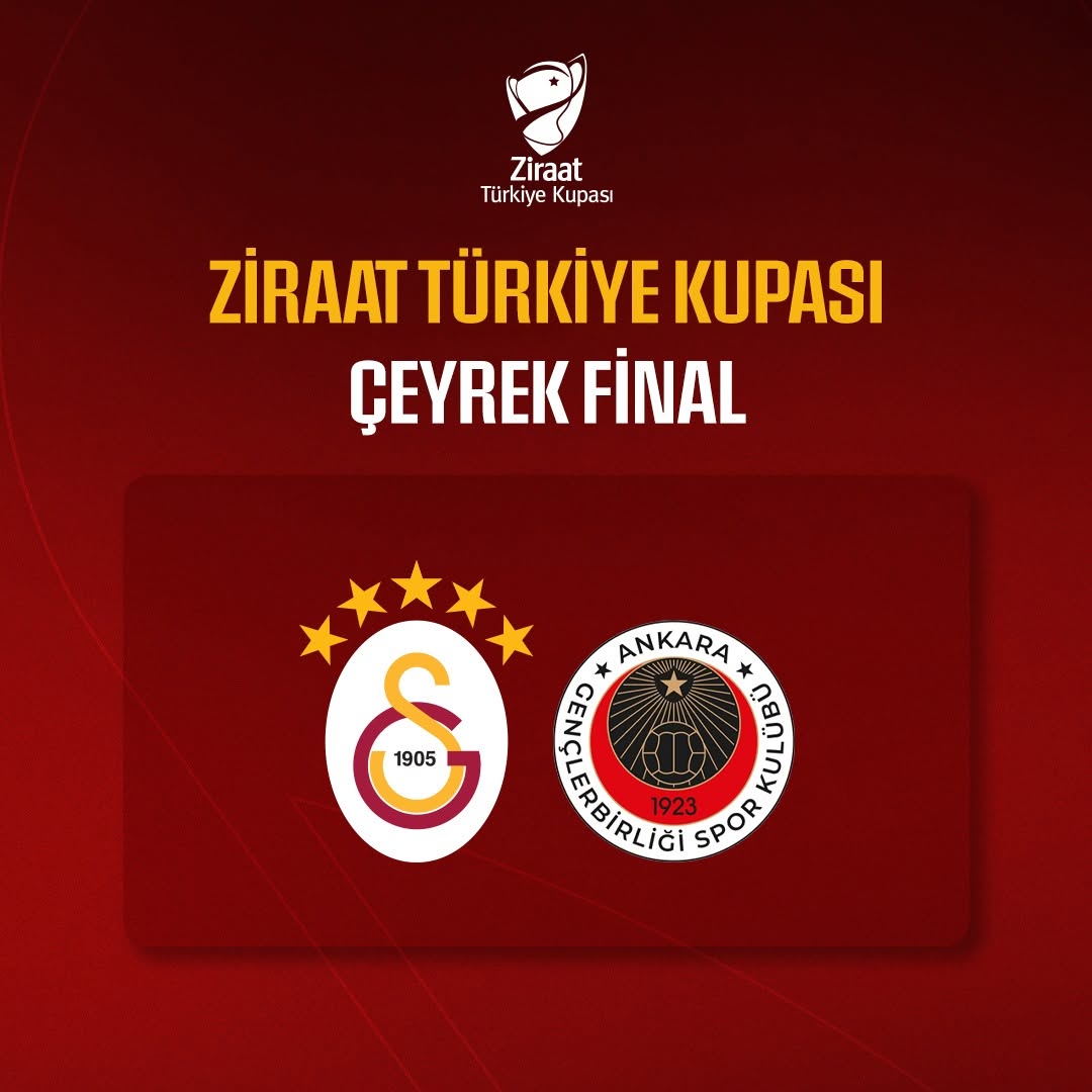 Galatasaray'ın Ziraat Türkiye Kupası Çeyrek Final Rakibi Belli Oldu
