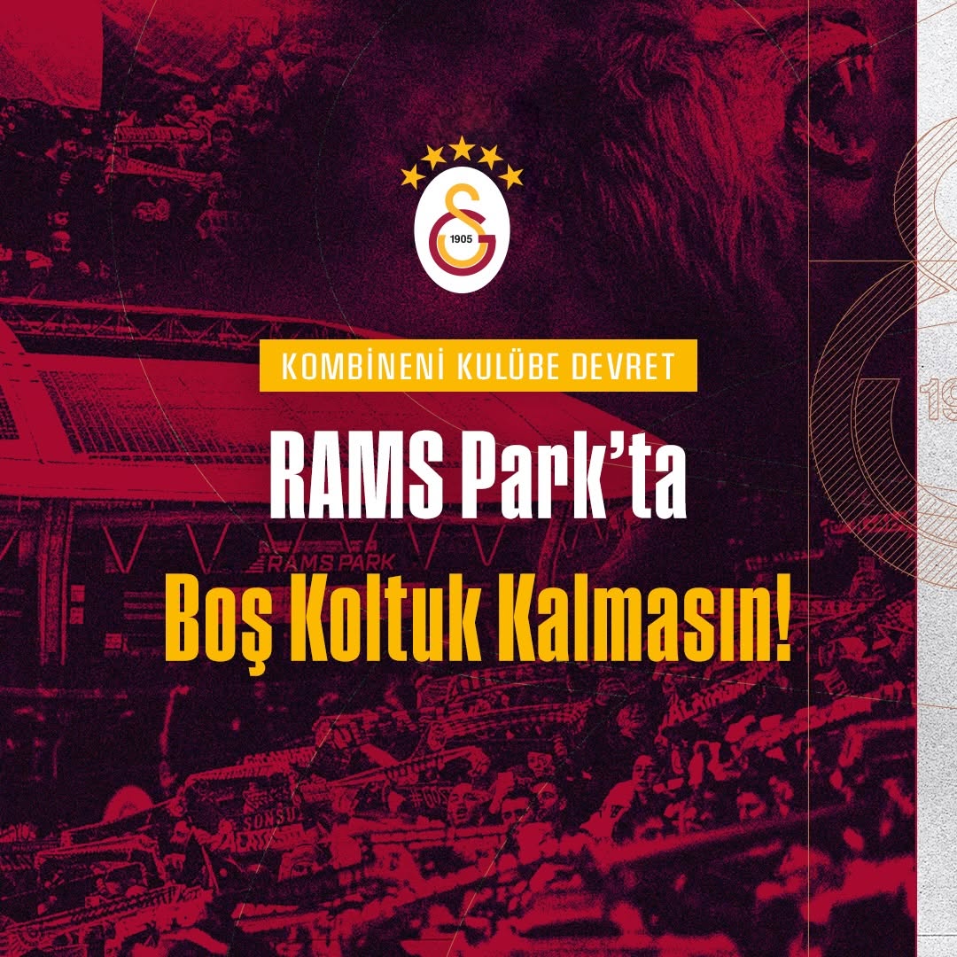 Galatasaray, Yarınki Maç İçin Taraftarları Rams Park'a Davet Ediyor!