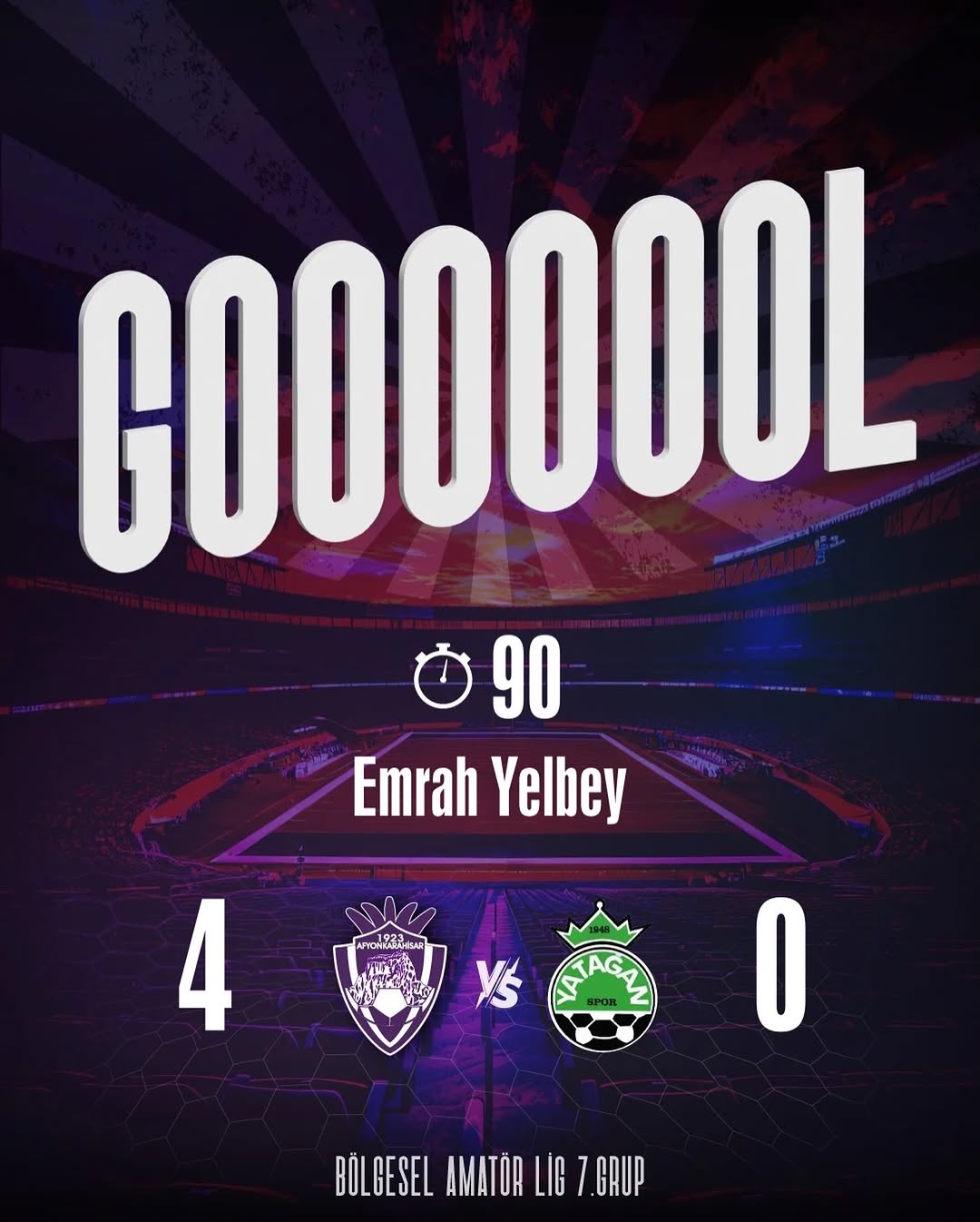 1923 Afyonkarahisar Spor Kulübü'nden Son Dakika Emrah Yelbey Golü!