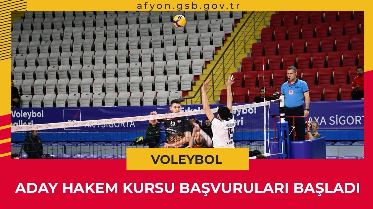 Afyonkarahisar’da Voleybol Aday Hakem Kursu İçin Başvurular Başladı