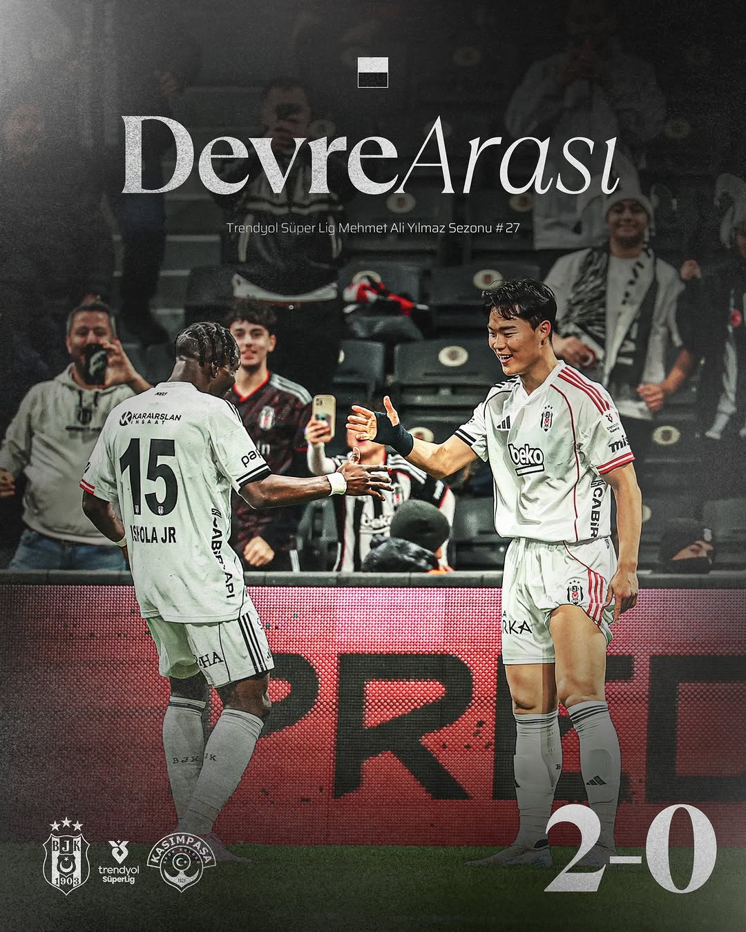 Beşiktaş 2-0 Önde İlk Yarıyı Tamamladı