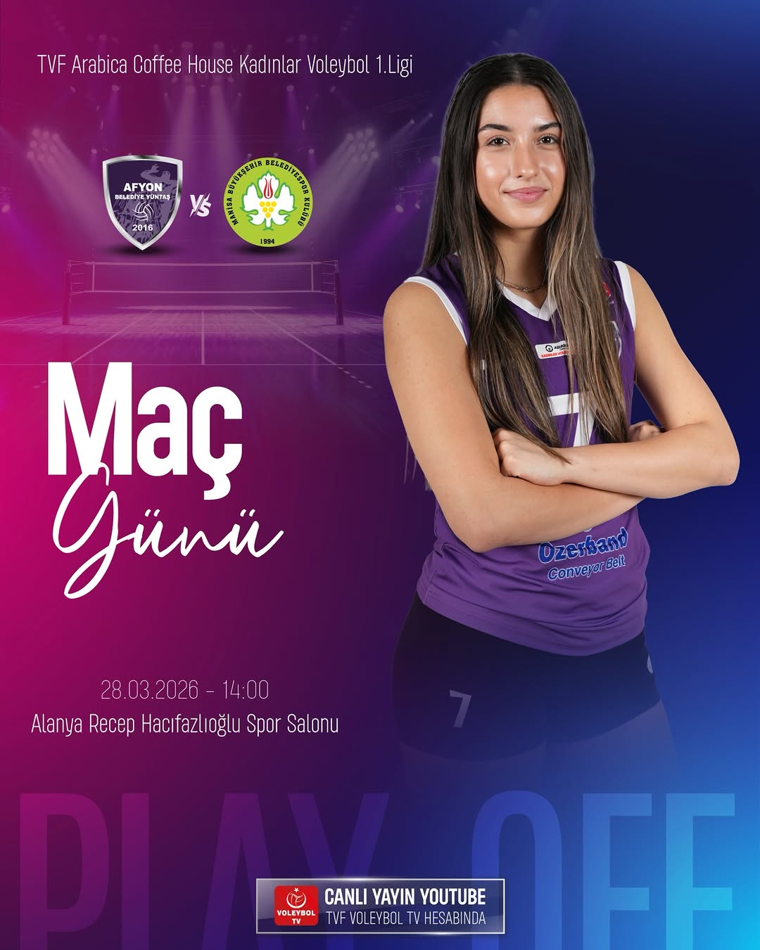 Afyon Belediye Yüntaş Voleybol Takımı Manisa Büyükşehir Belediye Spor ile Karşılaşacak