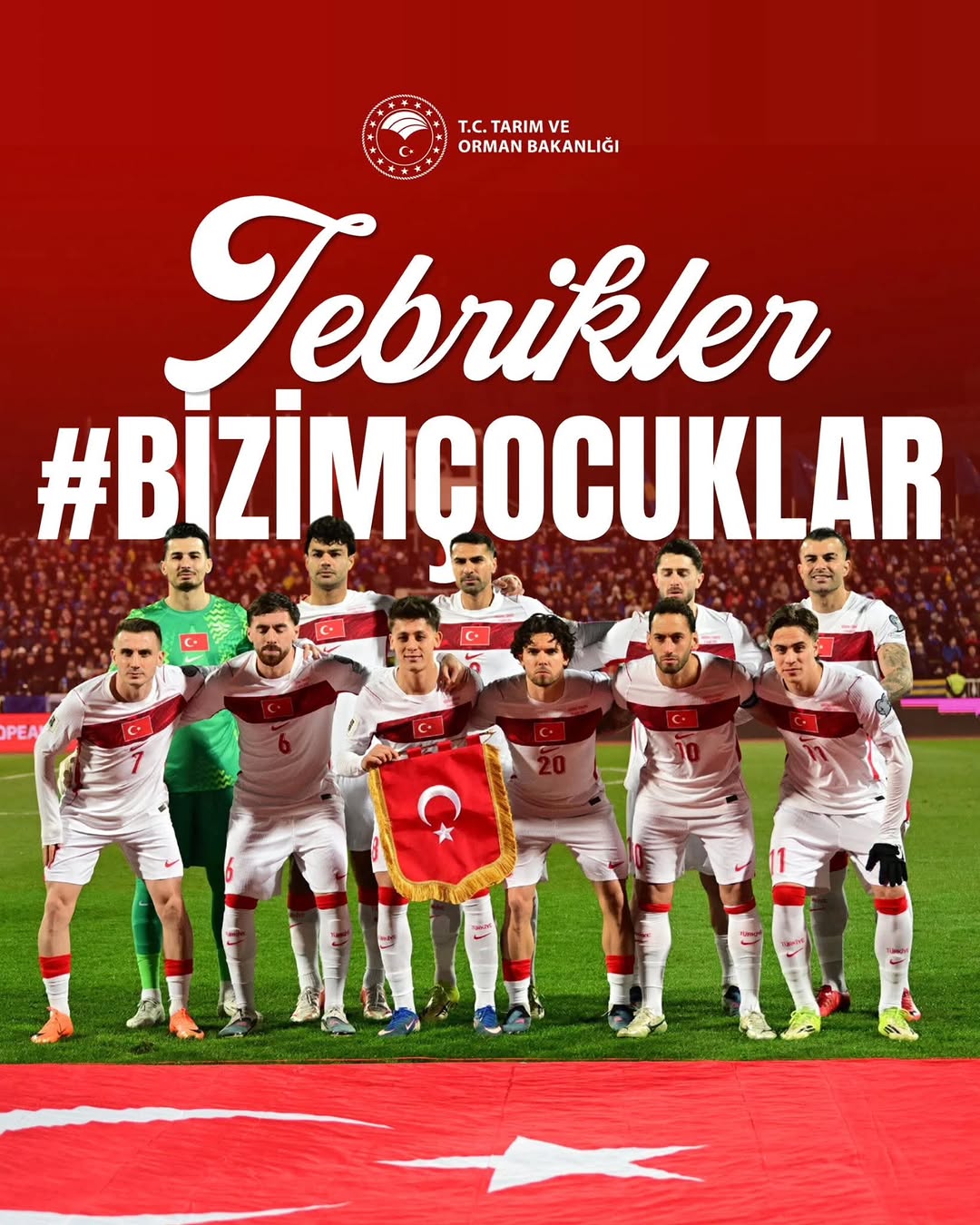 A Millî Futbol Takımı 2026 FIFA Dünya Kupası'na Katılma Başarısıyla İlgili Tebrik