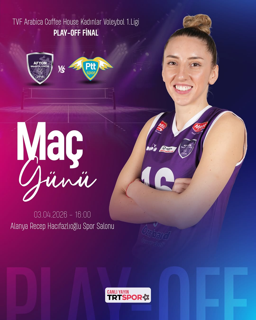 Afyon Belediye Yüntaş Voleybol Takımı PLAY-OFF FİNAL Maçına Hazır